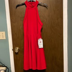 NWT B Darlin red halter fit and flare dress size 13/14